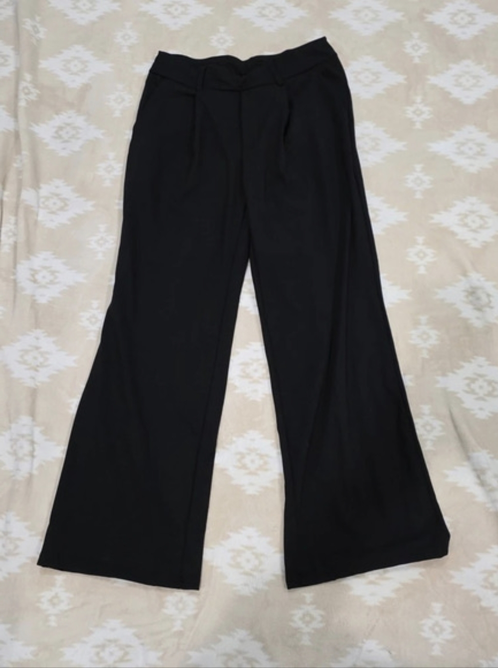 IUGA High Waisted Stretchy Wide Leg Work Pants Black Large